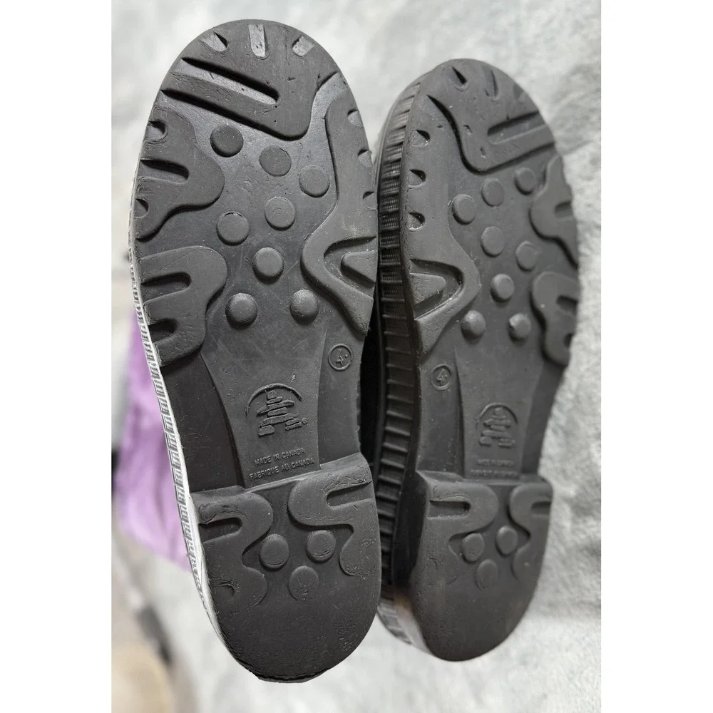 Kamik Snow Boots Youth‎ Size 4 Purple Black Waterproof Insulated Drawstring